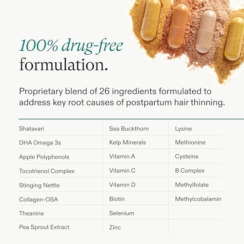 Nutrafol Postpartum Hair Growth Supplement - Breastfeeding Friendly, 1 Month