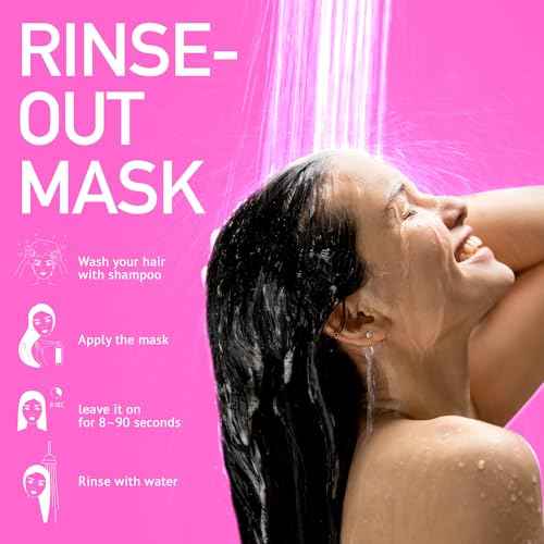 8-Second Hydrating Hair Mask Spray - Rinse-Out Deep Keratin Treatment for Dry, Damaged, Frizzy, & Color-Treated Hair ? Anti-Frizz Detangler for Silky, Glossy, Smooth Results, 6.75 oz.