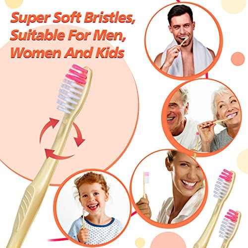 Tessco 1000 Pcs Disposable Toothbrushes Bulk Individually Wrapped Manual Soft Bristle Travel Toothbrushes Single Use Toothbrush for Homeless Hotel Toiletries Camping Office(Yellow)