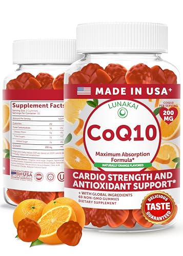 Lunakai CoQ10 Gummies 200mg – Heart & Energy Support for Adults