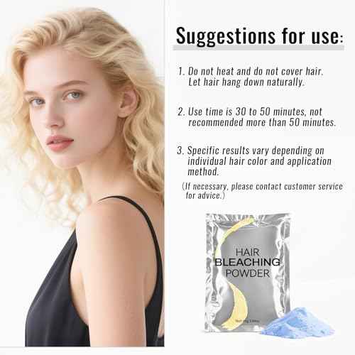 Hair Bleach Powder,High Performance Up to 8 Levels of Lift for Hair Highlights & Lightening(45g/1.59oz)