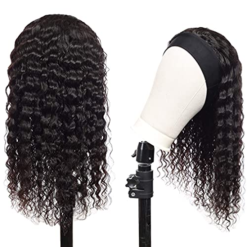 Celiarita Deep Wave Headband Wig 18" Human Hair