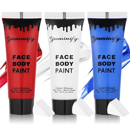 Red White Blue Face Paint Kit with Sponges - 1.01oz