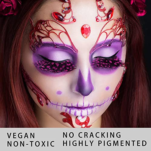 White & Purple Face Paint Stick Bundle - Waterproof Makeup