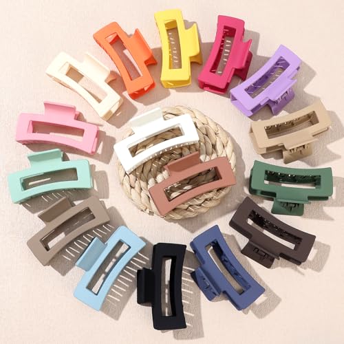 LAXIZAR 16 Pcs 3.5 Inch Non-Slip Claw Hair Clips Set