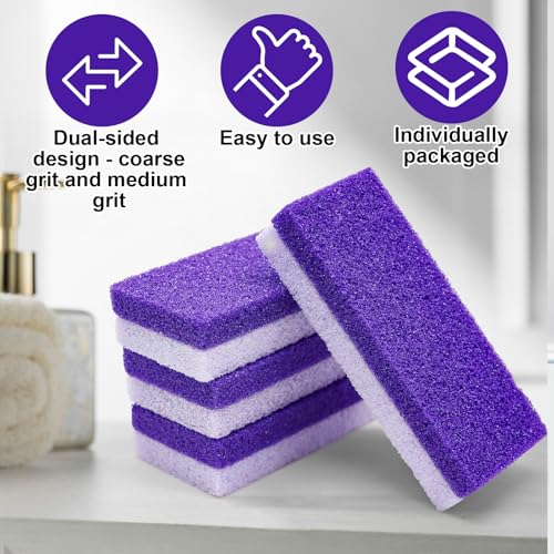 Uncle Yang Glass Foot Pumice Stone 4-Pack - Double-Sided Callus Remover