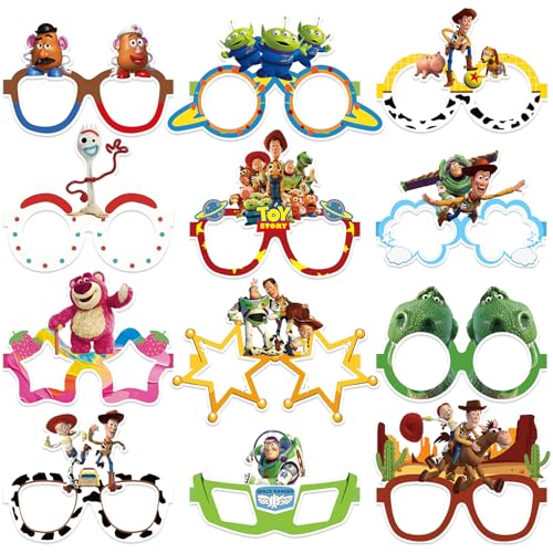 12-Pack Cartoon Role-Playing Party Glasses for Kids & Adults