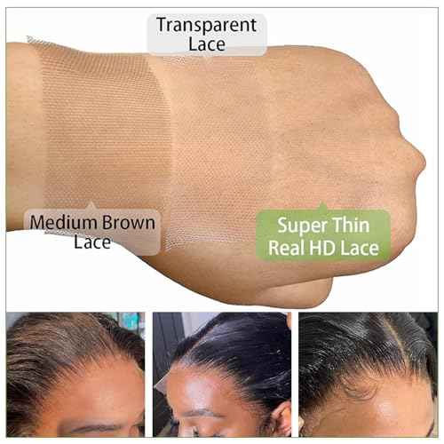 KRN Body Wave Bundles with Closure Human Hair, Real 5x5 HD Lace Closure with Bundles (12 14 16+10 Inch) 12A Unprocessed Brazilian Virgin Human Hair Bundles with Closure Natural Color Thick Full End