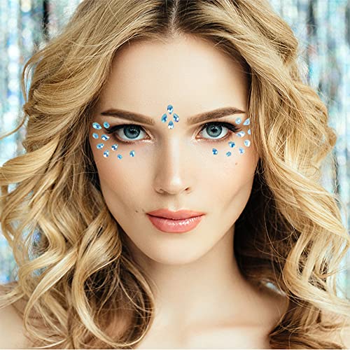Mermaid Tear Face Gems Rhinestone Tattoo Stickers 3-Pack