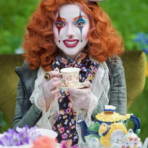 Halloween Face Tattoo Stickers - Clown Makeup, 15 Sheets