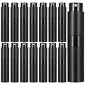 15Pcs 8ML Atomizer Perfume Spray Bottle for Travel, Refillable Perfume Bottle, Empty Cologne Dispenser, Twist Type Pocket Cologne Sprayer, Black