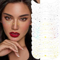 HyperFun Glitter Freckles Stickers - 12 Pack Waterproof Face Gems