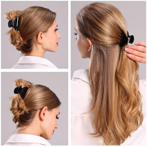 Medium Claw Hair Clips for Women - Tortoise 3 Pack