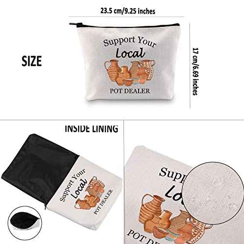 G2TUP Pottery Artist Gift Support Your Local Pot Dealer Makeup Bag Ceramics Artist Cosmetic Bag Pottery People Gift Zipper Travel Bag