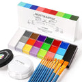 UCANBE 20-Color Face & Body Paint Kit with Brushes & Powder