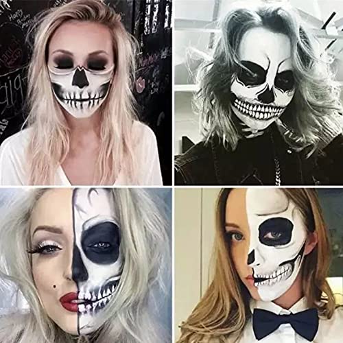 Go Ho 3 Pack Makeup Clown Face Paint Stick Set White Black Red for Halloween & SFX