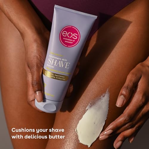 eos Vanilla Cashmere Skin Collection 3-Step Bundle - Pre-Shave Scrub, Butter, Post-Shave Body Cream