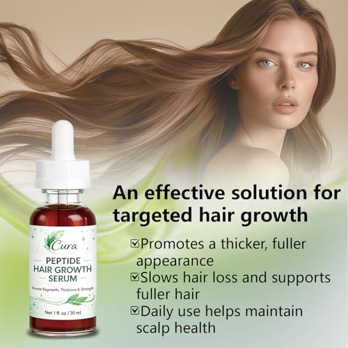 Cura Peptide Hair Growth Serum - Fuller Hair, 1 Fl Oz