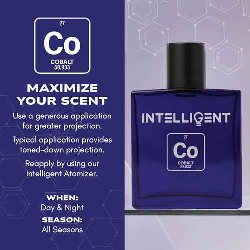 Intelligent Cobalt Eau de Parfum | Cologne for Men | Enticing, Intoxicating, Fierce | 3.4 Fl Oz (100 mL)
