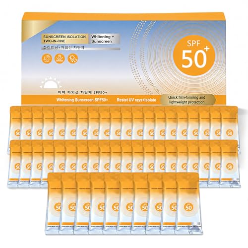 50PCS Mini Sunscreen SPF 50+ Travel Size Bulk Pack