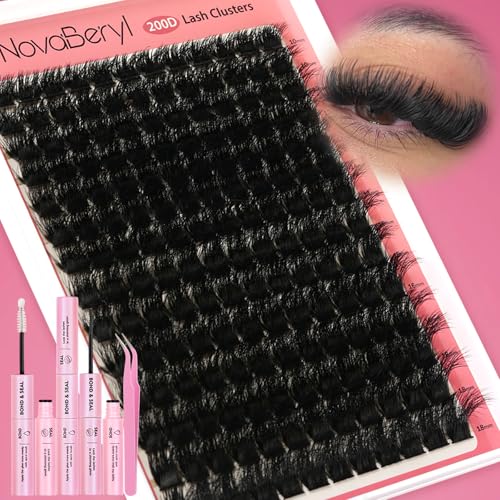 Fluffy 200D Lash Clusters Kit 10-18mm with Bond & Seal