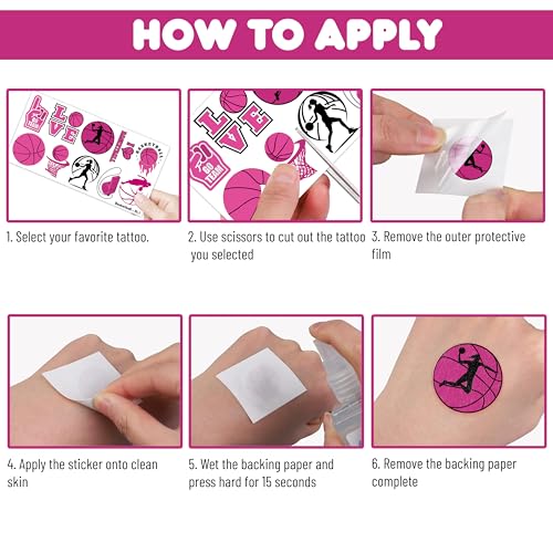100 PCS Basketball Temporary Tattoos Sheet | Party Favors