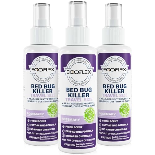 Travel Size Bed Bug Spray - 3-Pack, TSA Approved, Natural Oils