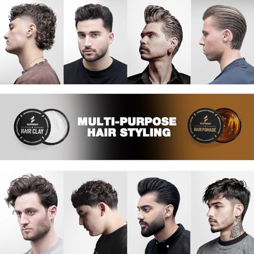 SUPRENT Hair Clay for Men | Medium Hold, Water-Based, Matte Finish