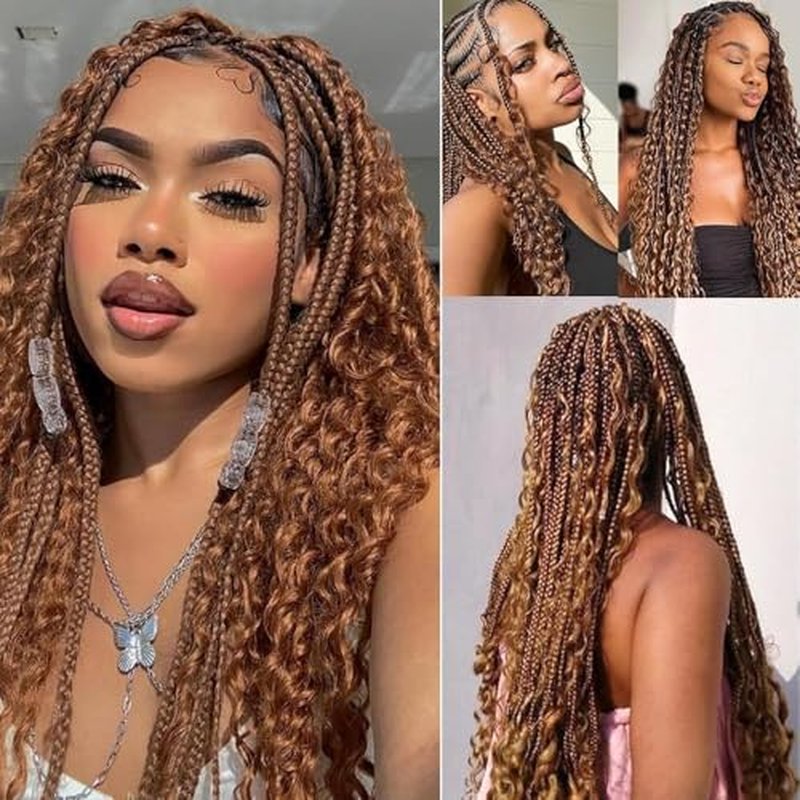 #30 Brown Human Braiding Hair 28 Inch 2 Bundles