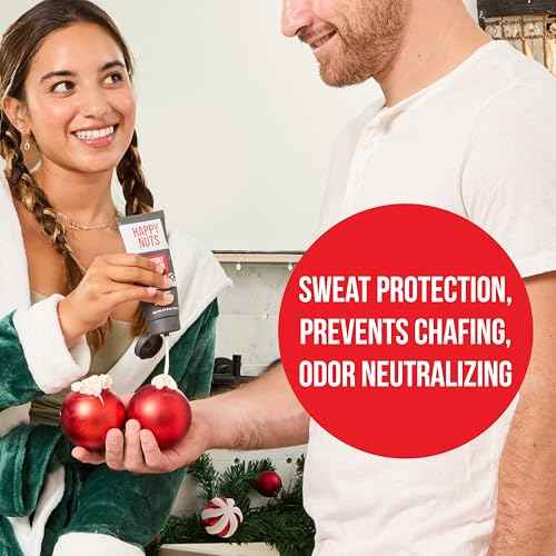 Happy Nuts Comfort Cream Deodorant For Men: Anti-Chafing Sweat Defense, Odor Control, Aluminum-Free Mens Deodorant & Hygiene Products for Men's Private Parts 3.4 Fl Oz (1 Pack), Big Wood