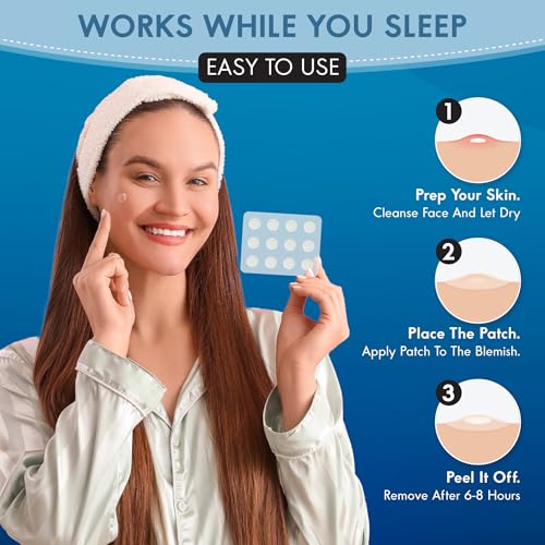 Zovira Invisible Daytime Acne Pimple Patch 36 Count, Niacinamide, Salicylic Acid, Tea Tree and Neem Oil, Suitable for Sensitive Skin, Tapered Edges Blend into All Skin Tones, Reduce Redness