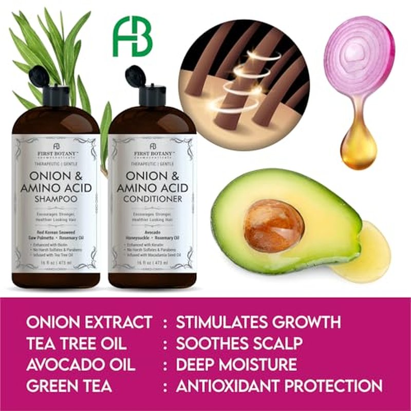 Onion & Amino Acid Shampoo and Conditioner Set - Hair Growth & Strengthening