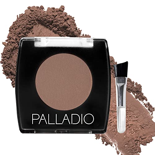 Palladio Brow Powder with Jojoba Oil & Shea Butter, Soft Brown