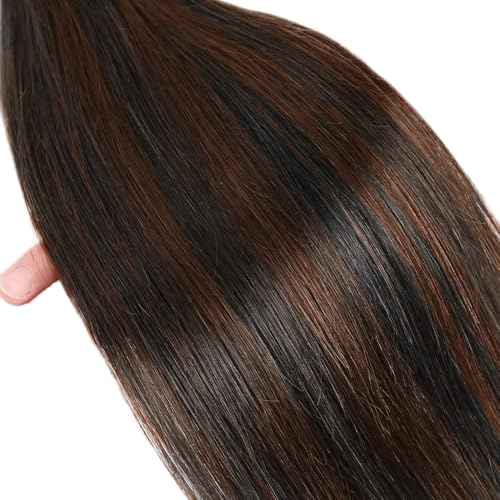 P1B30 Bundles Ombre Brown Straight Human Ahir Bundle Fb30 Highlight Hair Extensions Two Tone Black Mixed With Color 30 Brown 3 Bundles 16 18 20 Inch 300G