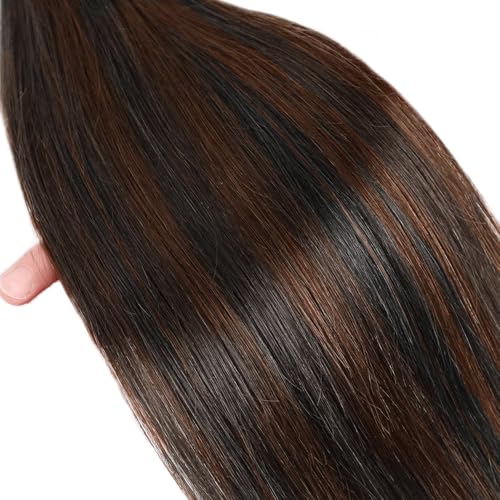 Fridnae Light Brown P1B30 Straight Human Hair Bundles 12-34 Inch, 3-Pack