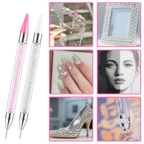 Dual-Ended Rhinestone Picker Tool Set - 16-Piece Bedazzling & Craft Kit