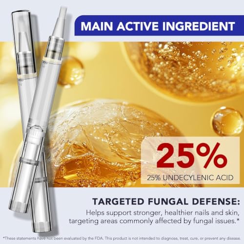 KZUO Toenail Fungus Treatment Pen 25% Undecylenic Acid Natural Oils