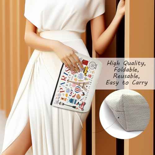Funny Paris Travel Gifts for Women Makeup Bag France Paris Lovers Gift Birthday Mothers Day Anniversary Cosmetic Bag Travel Toiletry Bag Traveler Essentials Friendship Gifts for Girls Sister Travelers
