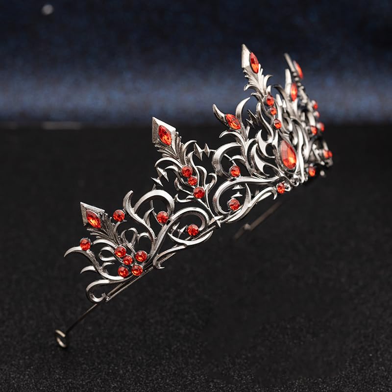 Gothic Crystal Tiara Crown for Women - Vintage Baroque Rhinestone Headpiece