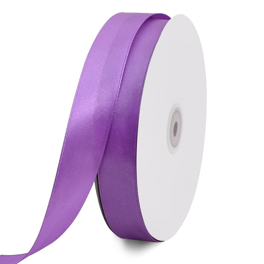 TONIFUL 1 Inch x 100yds Purple Satin Ribbon, Thin Solid Color Satin Ribbon for Gift Wrapping, Crafts, Hair Bows Making, Wedding Party Decoration, Invitation Cards, Floral Bouquets, Christmas