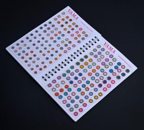 VAMA 372 Multicolor Stone Bindis Booklet with Mirror