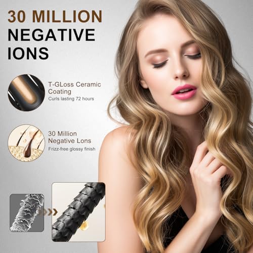 Caelara Automatic Curling Iron for Beach Waves – 4 Heat Settings