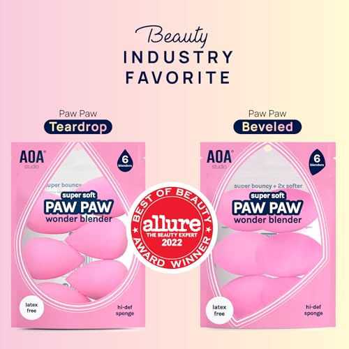 AOA Studio Makeup Sponge Set - 6 Latex-Free Blenders