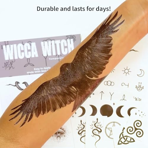 Wiccan Temporary Tattoos 11-Piece Pack - Halloween Cosplay