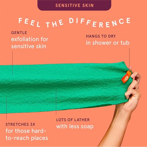 Cleanlogic Daily Skincare Set for Sensitive Skin ? 3 Exfoliating Body Cloths + 9 Gentle Makeup Remover Facial Pads, Soft Texture for Smoothing & Cleansing