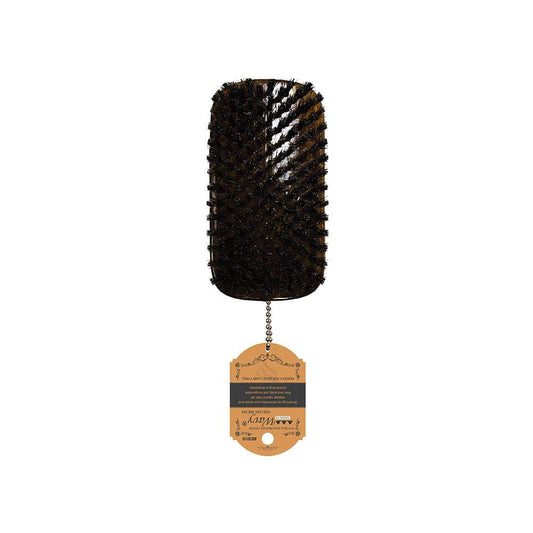 Wave Brush Premium Medium Bristle Wavy Light Wood Wooden Hairbrush Natural 50% Boar 50% Nylon (Square)