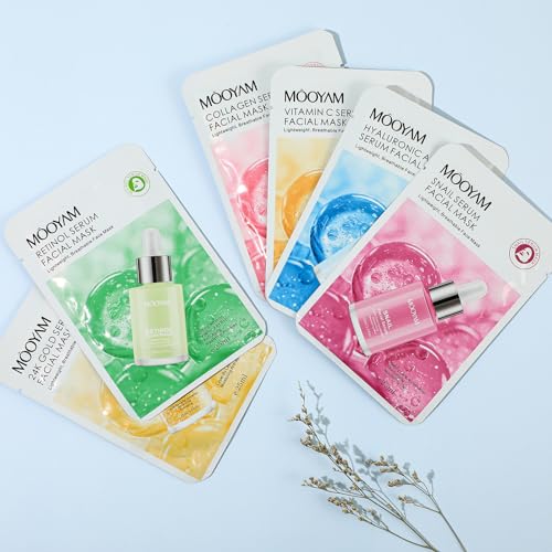 GUOYAOLIFU Face Mask Skincare Facial 6 Sheet Facial Spa Moisturizing Skincare Hydrate, Radiance Boost, Soothe, Revitalize, Nourish, Purify Skin For All Skin Types