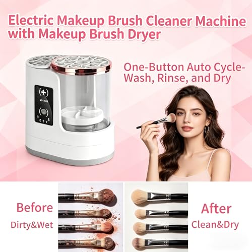 Electric Makeup Brush Cleaner & Dryer Machine 3-in-1 Professional