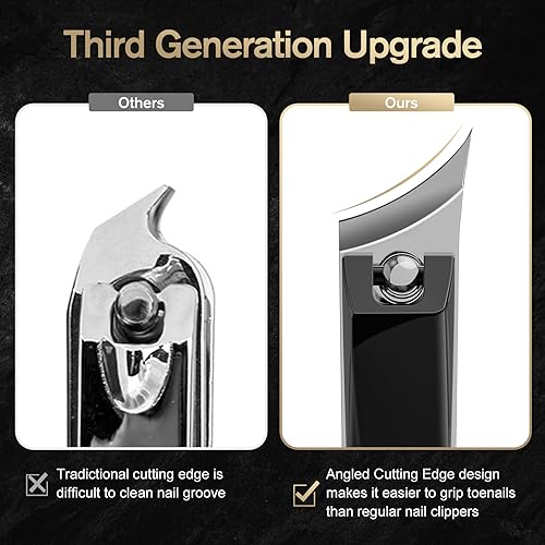 Ingrown Nail Clipper with Slant Curved Blade for Thick Toenails