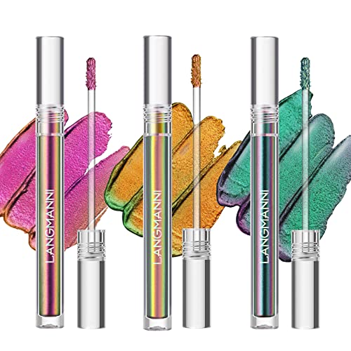 3-Color Multichrome Liquid Eyeshadow Set, 12H Waterproof